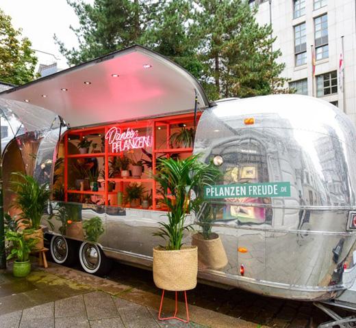 Airstream Danke Pflanzen in Duitsland