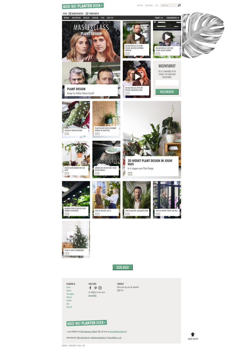 Plant Design op onze consumentenwebsites